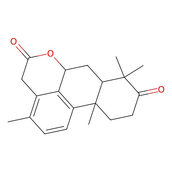 2D Structure of 2,6,6,14-Tetramethyl-10-oxatetracyclo[7.7.1.02,7.013,17]heptadeca-1(17),13,15-triene-5,11-dione