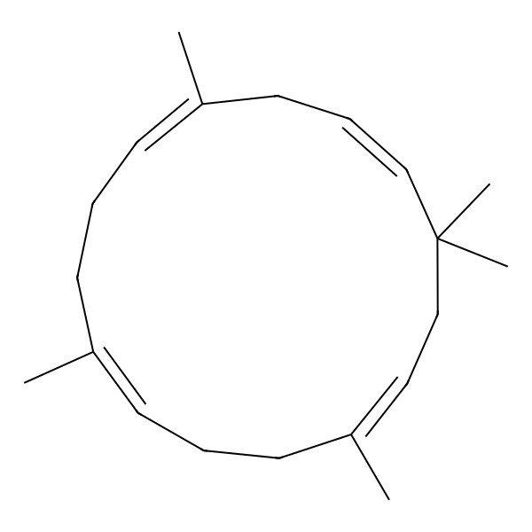 2D Structure of 2,6,6,9,13-Pentamethylcyclopentadeca-1,4,8,12-tetraene