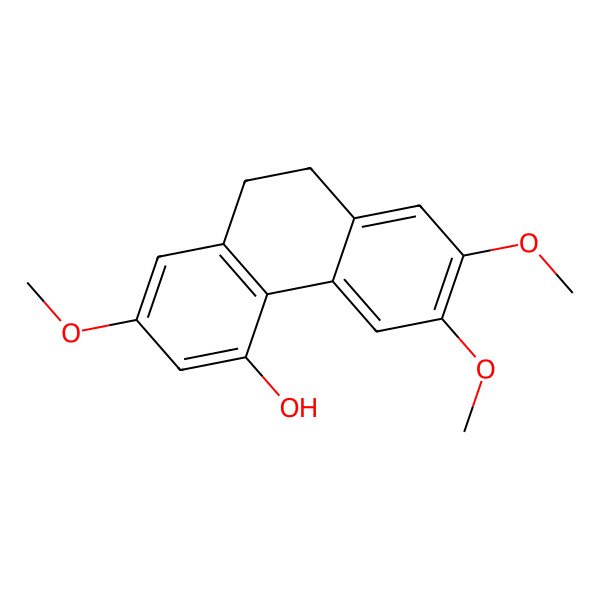 2D Structure of 2,6,7-Trimethoxy-9,10-dihydrophenanthren-4-ol