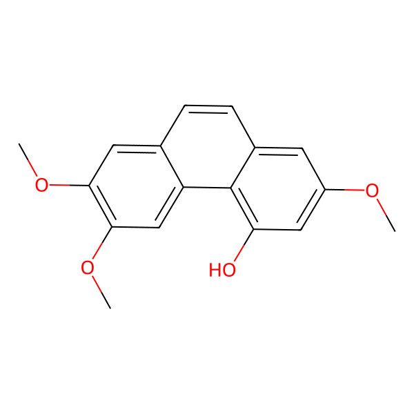 2D Structure of 2,6,7-Trimethoxyphenanthren-4-ol