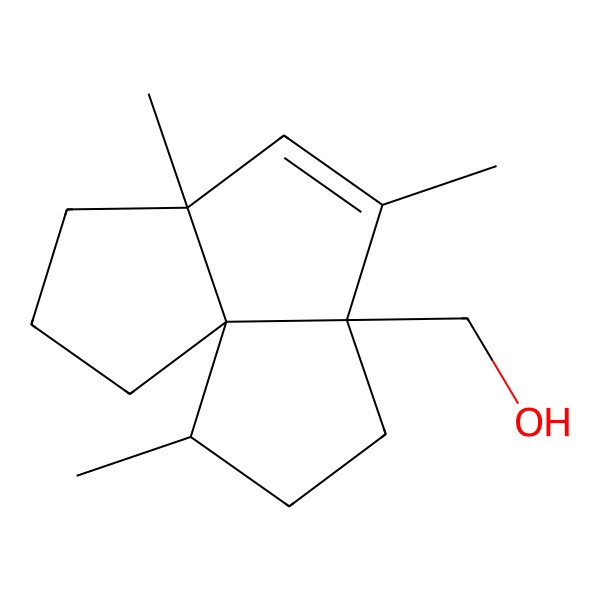 2D Structure of (2,6,8-Trimethyl-5-tricyclo[6.3.0.01,5]undec-6-enyl)methanol