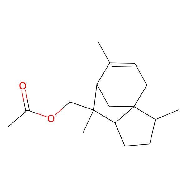 2D Structure of (2,6,8-Trimethyl-6-tricyclo[5.3.1.01,5]undec-8-enyl)methyl acetate