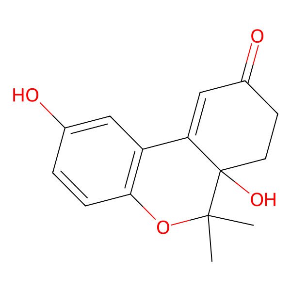 2D Structure of 2,6a-Dihydroxy-6,6-dimethyl-7,8-dihydrobenzo[c]chromen-9-one