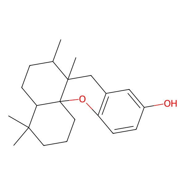2D Structure of (1R,10R,11S,14S)-10,11,15,15-tetramethyl-2-oxatetracyclo[8.8.0.01,14.03,8]octadeca-3(8),4,6-trien-6-ol