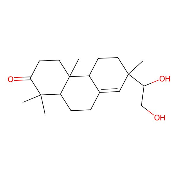 2D Structure of (4aR,4bS,7R,10aR)-7-[(1S)-1,2-dihydroxyethyl]-1,1,4a,7-tetramethyl-3,4,4b,5,6,9,10,10a-octahydrophenanthren-2-one