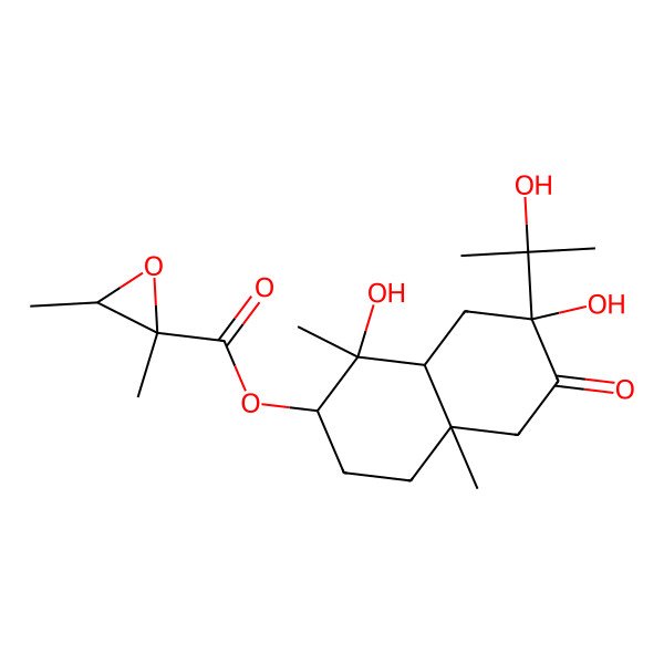 2D Structure of [1,7-Dihydroxy-7-(2-hydroxypropan-2-yl)-1,4a-dimethyl-6-oxo-2,3,4,5,8,8a-hexahydronaphthalen-2-yl] 2,3-dimethyloxirane-2-carboxylate
