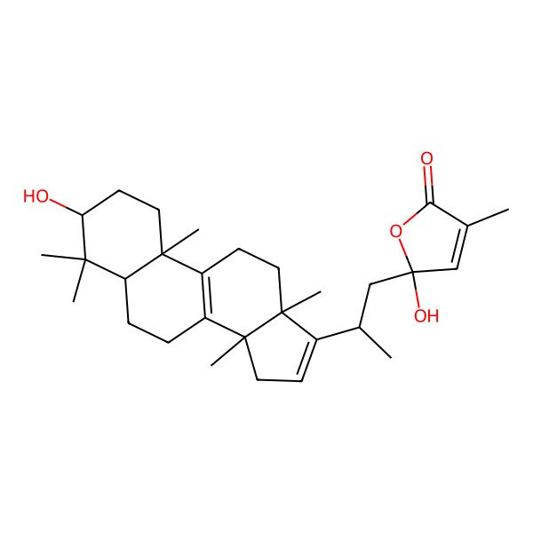 2D Structure of (5R)-5-hydroxy-5-[(2R)-2-[(3R,5R,10S,13R,14S)-3-hydroxy-4,4,10,13,14-pentamethyl-2,3,5,6,7,11,12,15-octahydro-1H-cyclopenta[a]phenanthren-17-yl]propyl]-3-methylfuran-2-one