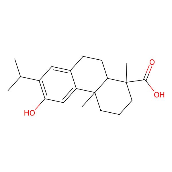 2D Structure of (1R,4aS,10aS)-6-hydroxy-1,4a-dimethyl-7-propan-2-yl-2,3,4,9,10,10a-hexahydrophenanthrene-1-carboxylic acid