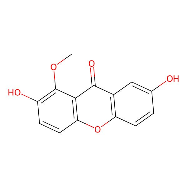 2D Structure of 2,7-Dihydroxy-1-methoxyxanthen-9-one 2D Structure of 2,7-Dihydroxy-1-methoxyxanthen-9-one