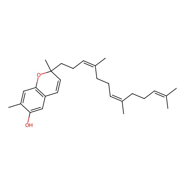 2D Structure of 2,7-Dimethyl-2-(4,8,12-trimethyltrideca-3,7,11-trienyl)chromen-6-ol