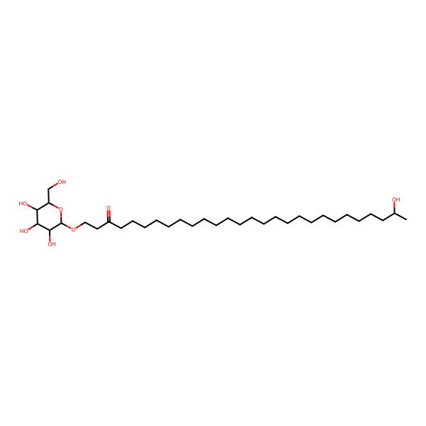 2D Structure of 27-Hydroxy-1-[3,4,5-trihydroxy-6-(hydroxymethyl)oxan-2-yl]oxyoctacosan-3-one