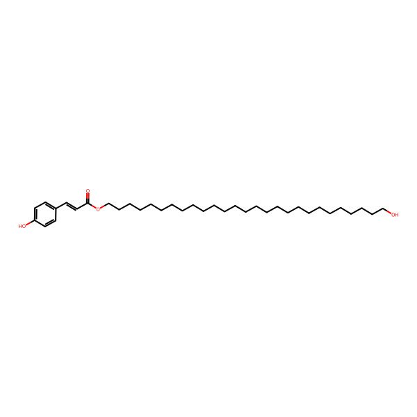 2D Structure of 27-Hydroxyheptacosyl 3-(4-hydroxyphenyl)prop-2-enoate