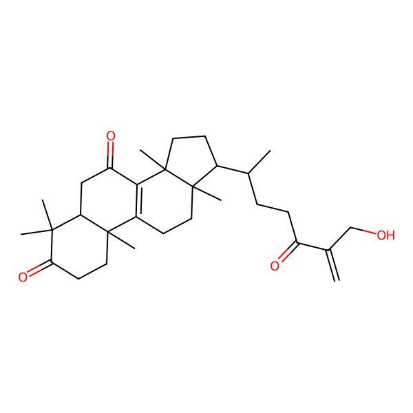 2D Structure of 27-Hydroxylanosta-8,25-diene-3,7,24-trione