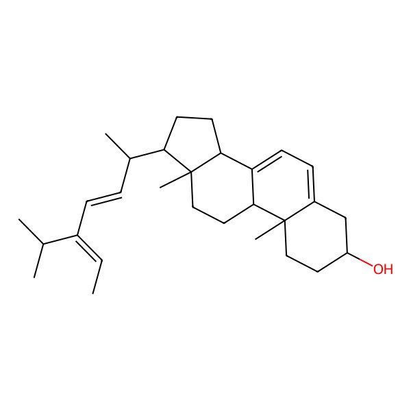 2D Structure of 10,13-dimethyl-17-(5-propan-2-ylhepta-3,5-dien-2-yl)-2,3,4,9,11,12,14,15,16,17-decahydro-1H-cyclopenta[a]phenanthren-3-ol