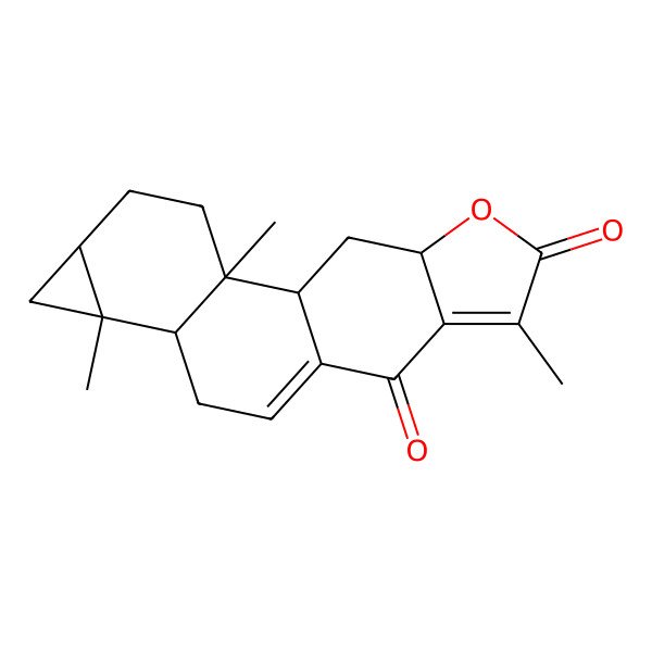 2D Structure of 2,7,14-Trimethyl-16-oxapentacyclo[9.7.0.02,8.05,7.013,17]octadeca-10,13-diene-12,15-dione
