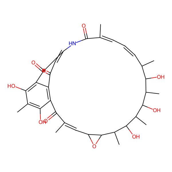 2D Structure of 27,28-epoxy-28-desmethylrifamycin W