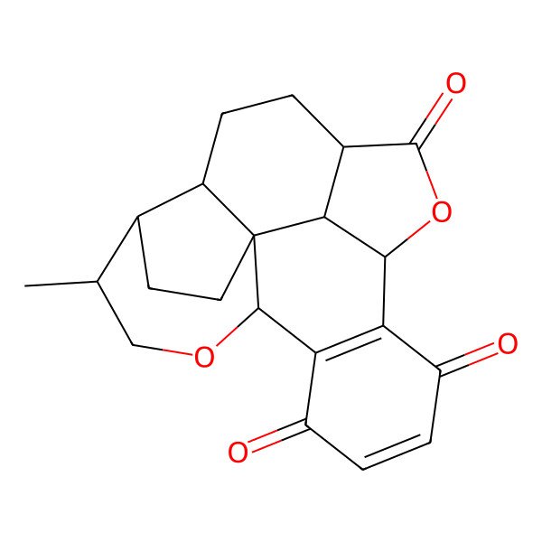 2D Structure of (1S,4R,5S,8R,15S,18R,21S,22S)-5-methyl-7,16-dioxahexacyclo[13.6.1.01,8.04,21.09,14.018,22]docosa-9(14),11-diene-10,13,17-trione