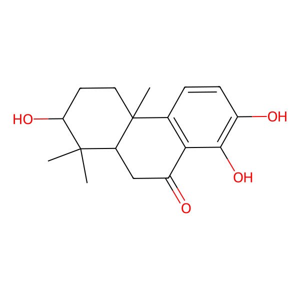 2D Structure of 2,7,8-trihydroxy-1,1,4a-trimethyl-3,4,10,10a-tetrahydro-2H-phenanthren-9-one