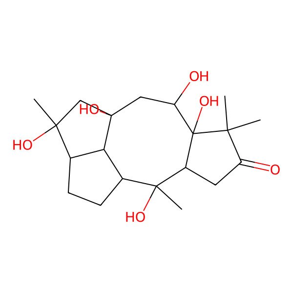 2D Structure of 2,7,8,10,12-Pentahydroxy-2,6,6,12-tetramethyltetracyclo[8.5.1.03,7.013,16]hexadecan-5-one