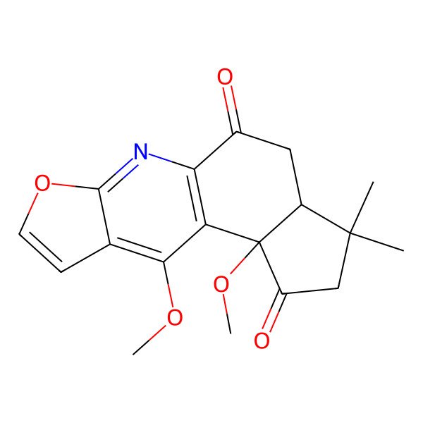 2D Structure of 2,16-Dimethoxy-5,5-dimethyl-12-oxa-10-azatetracyclo[7.7.0.02,6.011,15]hexadeca-1(9),10,13,15-tetraene-3,8-dione