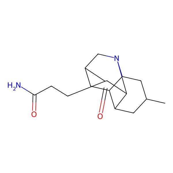 2D Structure of 3-[(2S,4R,6R,7R,9S,10S,12R)-4-methyl-11-oxo-1-azatetracyclo[7.3.1.02,7.06,12]tridecan-10-yl]propanamide