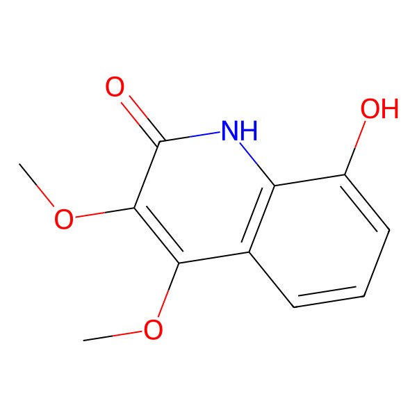 2D Structure of 2,8-Dihydroxy-3,4-dimethoxyquinoline