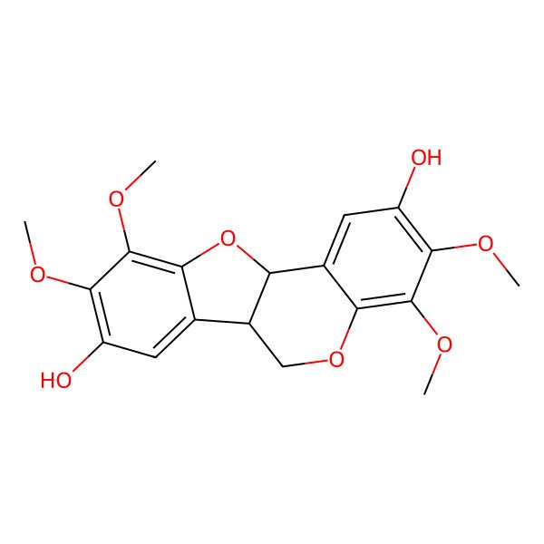 2D Structure of 2,8-Dihydroxy-3,4,9,10-tetramethoxypterocarpan
