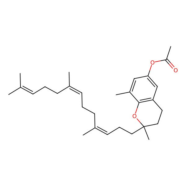 2D Structure of [2,8-Dimethyl-2-(4,8,12-trimethyltrideca-3,7,11-trienyl)-3,4-dihydrochromen-6-yl] acetate