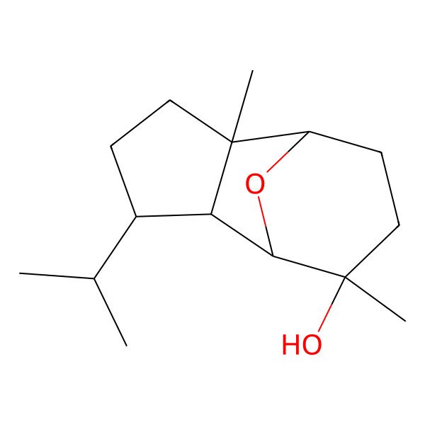 2D Structure of 2,8-Dimethyl-5-propan-2-yl-11-oxatricyclo[5.3.1.02,6]undecan-8-ol