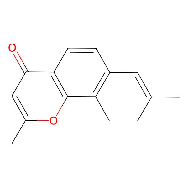 2D Structure of 2,8-Dimethyl-7-(2-methylprop-1-enyl)chromen-4-one 2D Structure of 2,8-Dimethyl-7-(2-methylprop-1-enyl)chromen-4-one