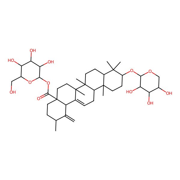 2D Structure of 28-Glucosyl-19(29)-dehydroursolic acid 3-arabinoside 2D Structure of 28-Glucosyl-19(29)-dehydroursolic acid 3-arabinoside