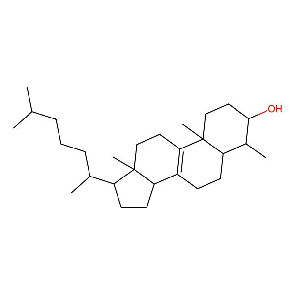 2D Structure of (3S,4S,10S,13R)-4,10,13-trimethyl-17-[(2S)-6-methylheptan-2-yl]-2,3,4,5,6,7,11,12,14,15,16,17-dodecahydro-1H-cyclopenta[a]phenanthren-3-ol