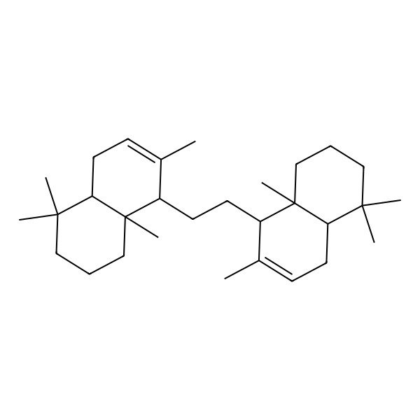 2D Structure of 8-[2-(2,5,5,8a-Tetramethyl-1,4,4a,6,7,8-hexahydronaphthalen-1-yl)ethyl]-4,4,7,8a-tetramethyl-1,2,3,4a,5,8-hexahydronaphthalene