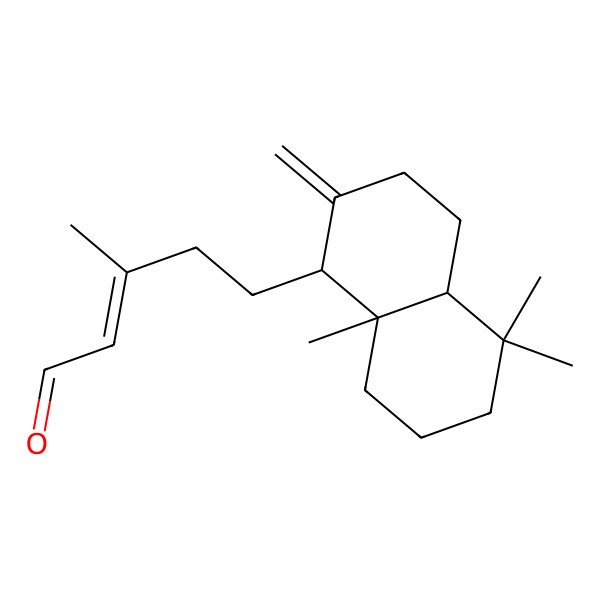 2D Structure of (E)-5-[(1R,4aS,8aS)-5,5,8a-trimethyl-2-methylidene-3,4,4a,6,7,8-hexahydro-1H-naphthalen-1-yl]-3-methylpent-2-enal