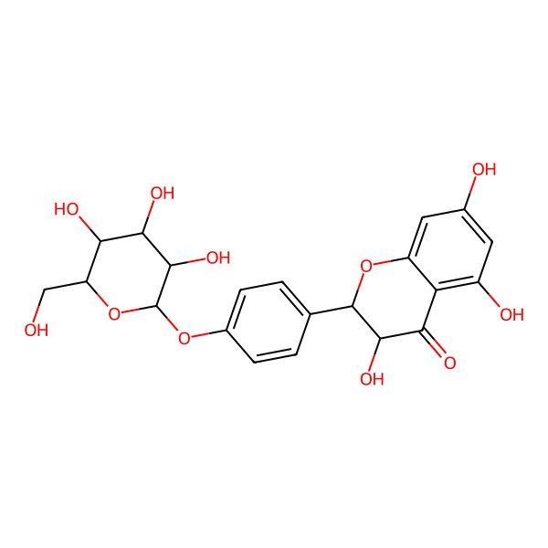 2D Structure of Aromadendrin 4'-glucoside
