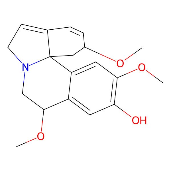 2D Structure of 2,9,12-trimethoxy-2,6,8,9-tetrahydro-1H-indolo[7a,1-a]isoquinolin-11-ol