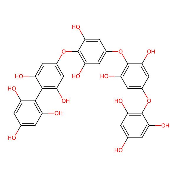 2D Structure of 2-[4-[4-[2,6-Dihydroxy-4-(2,4,6-trihydroxyphenoxy)phenoxy]-2,6-dihydroxyphenoxy]-2,6-dihydroxyphenyl]benzene-1,3,5-triol