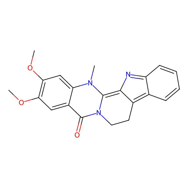 2D Structure of 17,18-Dimethoxy-21-methyl-3,13,21-triazapentacyclo[11.8.0.02,10.04,9.015,20]henicosa-1,3,5,7,9,15,17,19-octaen-14-one
