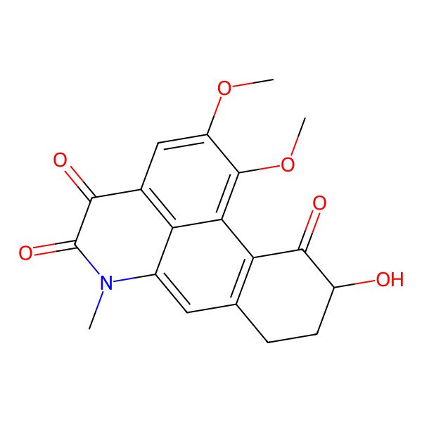 2D Structure of (4S)-4-hydroxy-15,16-dimethoxy-10-methyl-10-azatetracyclo[7.7.1.02,7.013,17]heptadeca-1,7,9(17),13,15-pentaene-3,11,12-trione