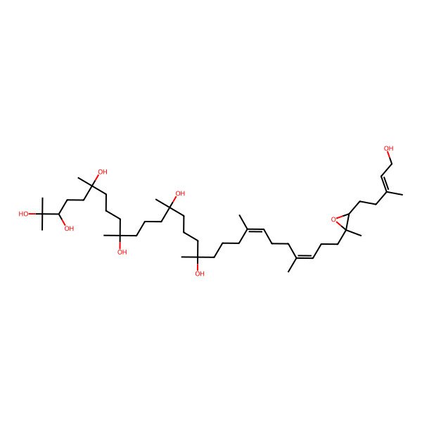 2D Structure of 29-[3-(5-Hydroxy-3-methylpent-3-enyl)-2-methyloxiran-2-yl]-2,6,10,14,18,22,26-heptamethylnonacosa-22,26-diene-2,3,6,10,14,18-hexol
