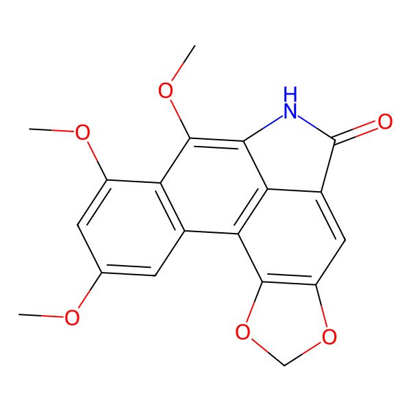 2D Structure of 12,14,16-Trimethoxy-3,5-dioxa-10-azapentacyclo[9.7.1.02,6.08,19.013,18]nonadeca-1(19),2(6),7,11,13(18),14,16-heptaen-9-one