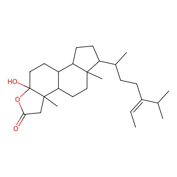 2D Structure of 2a-Oxa-2oxo-5a-hydroxy-3,4-dinor-24-ethylcholesta-24(28)-ene
