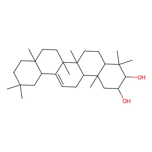 2D Structure of (2alpha,3beta)-Olean-12-ene-2,3-diol