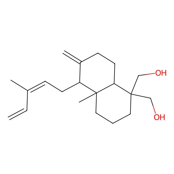 2D Structure of [(4aR,5R,8aS)-1-(hydroxymethyl)-4a-methyl-6-methylidene-5-[(2E)-3-methylpenta-2,4-dienyl]-3,4,5,7,8,8a-hexahydro-2H-naphthalen-1-yl]methanol