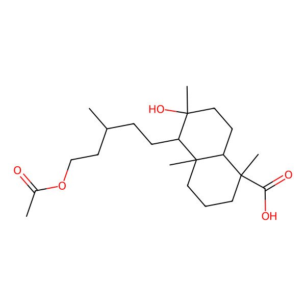 2D Structure of 5-(5-acetyloxy-3-methylpentyl)-6-hydroxy-1,4a,6-trimethyl-3,4,5,7,8,8a-hexahydro-2H-naphthalene-1-carboxylic acid