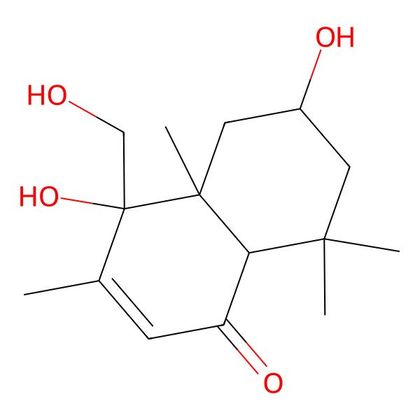 2D Structure of 2a,9a,11-Trihydroxy-6-oxodrim-7-ene