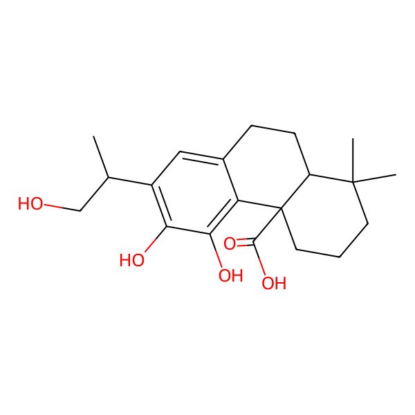 2D Structure of (4aR,10aS)-5,6-dihydroxy-7-[(2S)-1-hydroxypropan-2-yl]-1,1-dimethyl-2,3,4,9,10,10a-hexahydrophenanthrene-4a-carboxylic acid