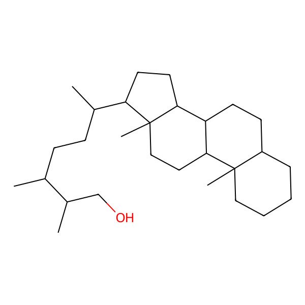 2D Structure of (3S,6R)-6-[(8R,9S,10S,13R,14S,17R)-10,13-dimethyl-2,3,4,5,6,7,8,9,11,12,14,15,16,17-tetradecahydro-1H-cyclopenta[a]phenanthren-17-yl]-2,3-dimethylheptan-1-ol