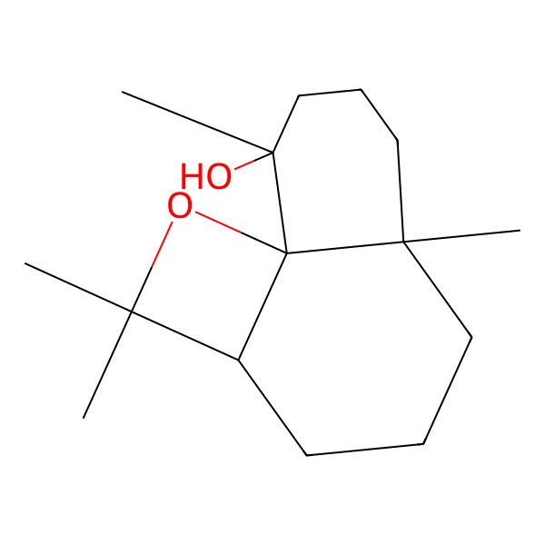 2D Structure of (2aR,5aR,9R,9aS)-2,2,5a,9-tetramethyl-3,4,5,6,7,8-hexahydro-2aH-naphtho[8a,1-b]oxet-9-ol
