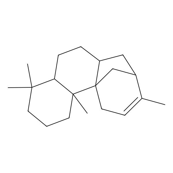 2D Structure of (4aS,6aS,8R,11aS,11bS)-4,4,9,11b-Tetramethyl-1,2,3,4,4a,5,6,6a,7,8,11,11b-dodecahydro-8,11a-methanocyclohepta[a]naphthalene